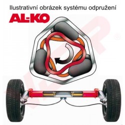 Náprava na přívěsný vozík AL-KO Plus UBR 1200-5, 1300 kg, 1150 mm, 100x4