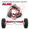 Náprava na přívěsný vozík AL-KO Plus B 850-10, 1000 kg, 1300 mm, 100x4