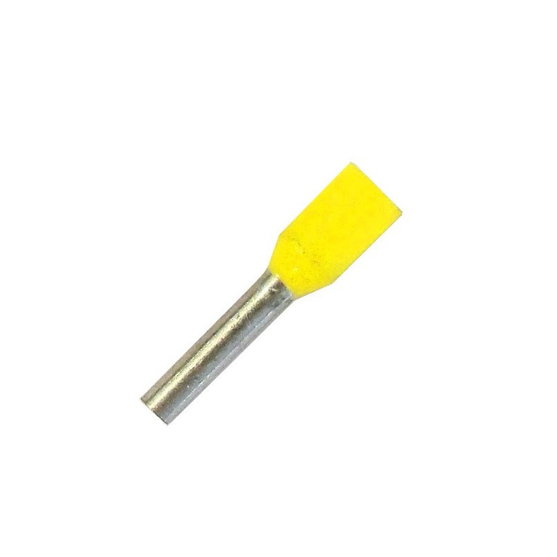 Konektor - dutinka DI 1,0-8 s plastovým límcem žlutá