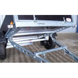 Sklopný přívěsný vozík PV1 nebrzděný, 2100x1280 mm, 750 kg