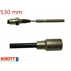 Lanovod brzdový KNOTT 530 / 740 mm, závit M8