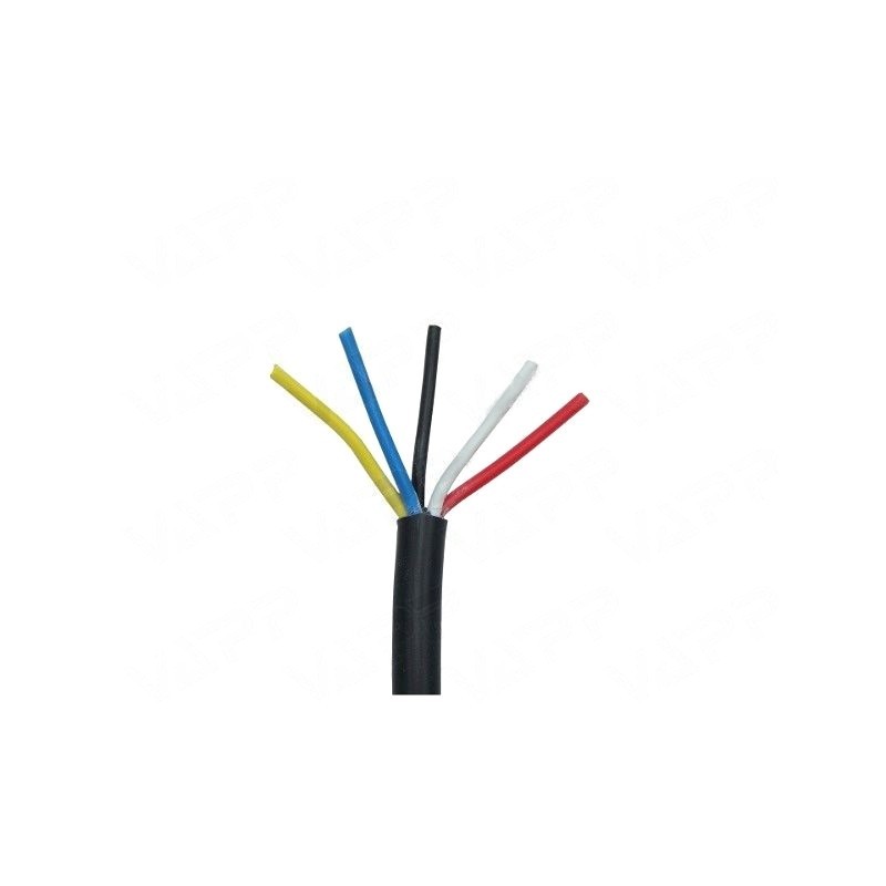 Kabel 5x0,75 černá / bílá / červená / žlutá / modrá