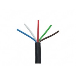 Kabel 5x0,75 hnědá / bílá / červená / zelená / modrá