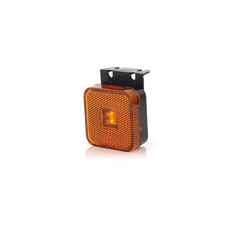 Svítilna boční obrysová LED WAS W63, 12-24V, čtvercová na držáku