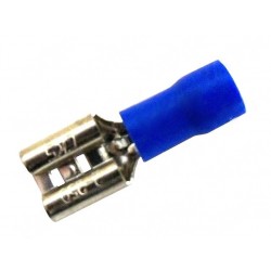 Konektor plochý izolovaný FASTON 6,3x1,5-2,5 modrý