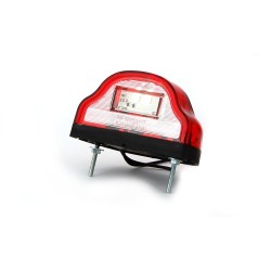 Osvětlení SPZ (registrační značky) LED WAS 409 (12-24V), červené zaoblené