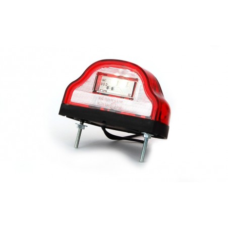 Osvětlení SPZ (registrační značky) LED WAS 409 (12-24V), červené zaoblené