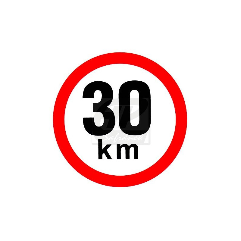 Rychlost 30 km/h - samolepka