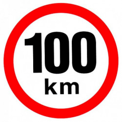 Rychlost 100 km/h - samolepka