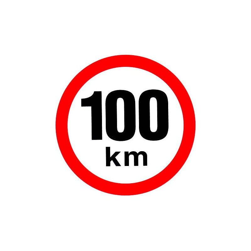 Rychlost 100 km/h - samolepka